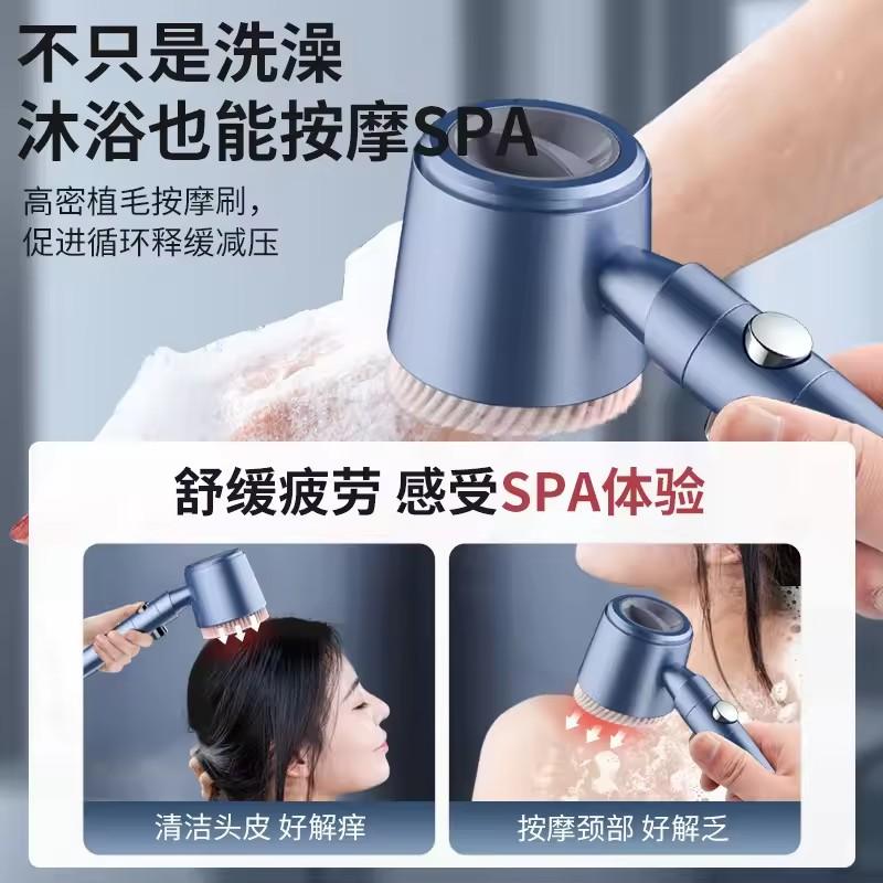 9 IN 1 Turbocharged Bathroom Shower Head 5 Modes High Pressure Water Saving Sprayer Supercharged Handheld Showerhead With Filter