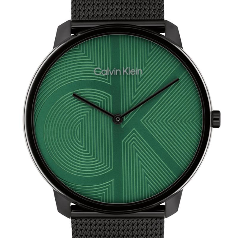 Calvin Klein Quartz Watch Steel Band 40mm Green Dial Unisex Watches 25300013
