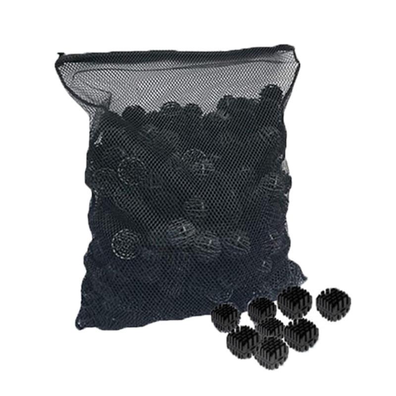 Aquarium Filtermedien-Kits Biobälle Filtermedien Quadratisch/Rund für Süßwasseraquarien Teich Meerwasser 50/100 Stück X3UC