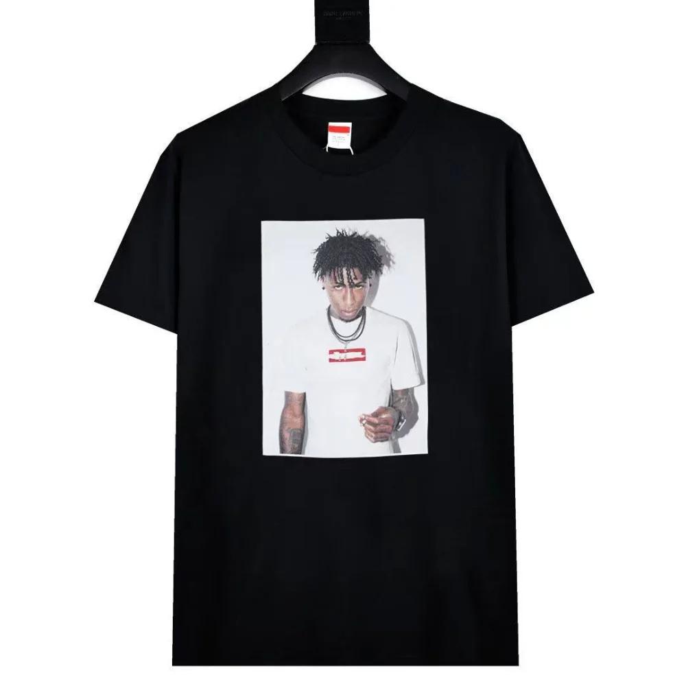 2025 Summer New Men's T-shirt American Alphabet Print Short Sleeve Loose Small and Popular Fashion Brand Couple High Street Top