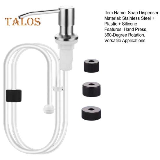 Soap Dispenser for Kitchen Sink Stainless Steel Countertop Pump with 1m Extension Tube Kit 360-degree Rotation Anti-Corrosion Hand Wash Pump for Home