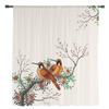 Chinese Style Plum Blossom Birds Flowers Sheer Curtains for Living Room Decoration Window Curtains Kitchen Tulle Voile Curtains