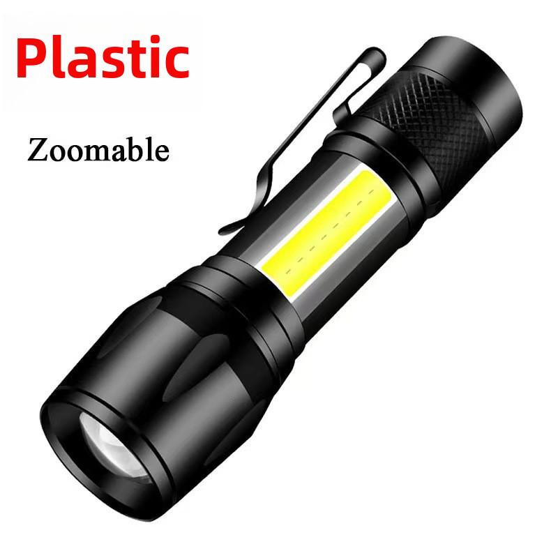 "Rechargeable Mini LED Flashlight with Strong Beam, Portable Side Light for Outdoor and Home Use"