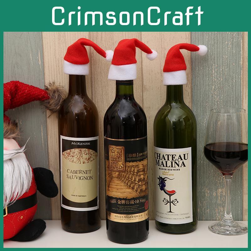 Christmas Bottle Cap With Santa Hat Christmas Party Decoration Gift For Holiday Celebrations