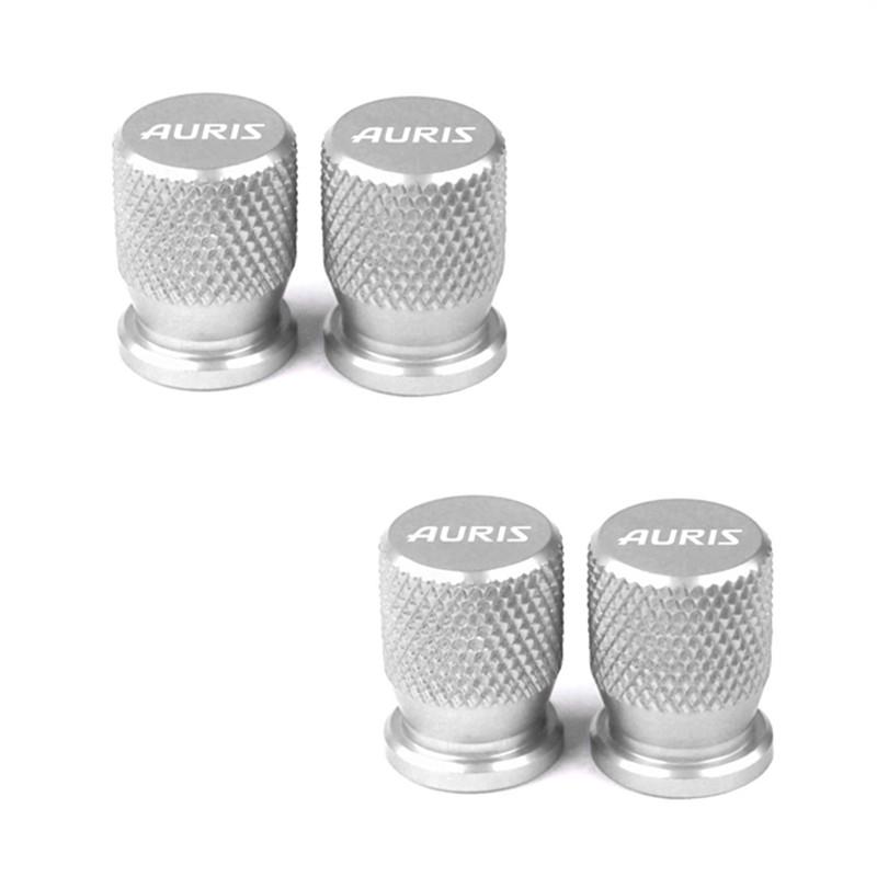 Aluminum Alloy Car Tire Valve Stem Caps Dust Covers Logo Badge for Toyota Auris Accessories
