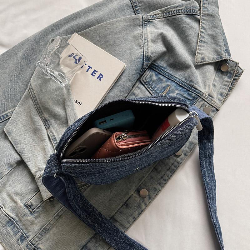 Geantă Denim Femei Geantă Mică de Umăr Geantă Crossbody