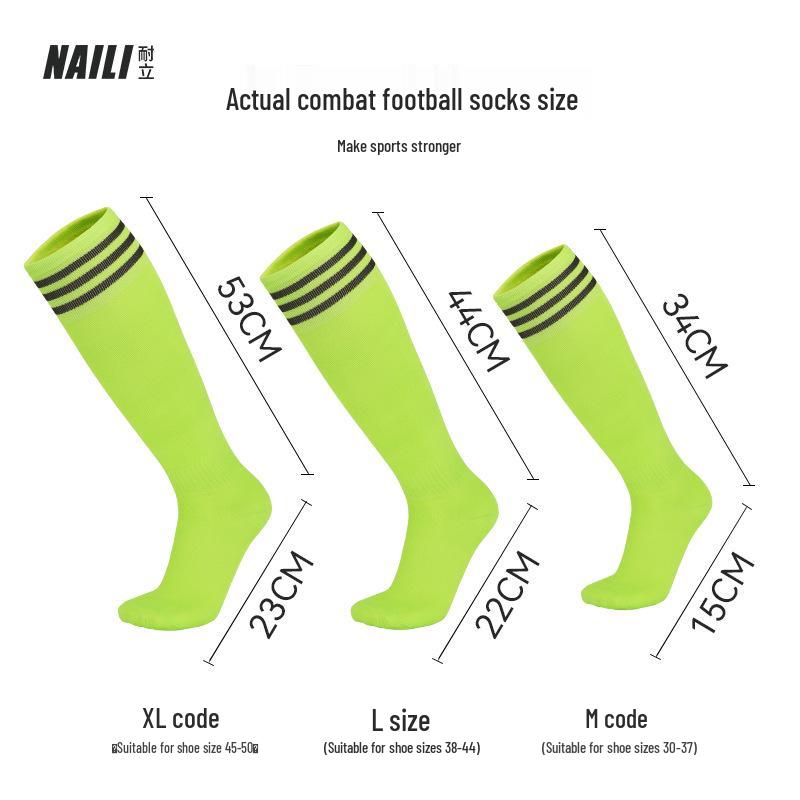 Striped Thigh-High Football Socks for Children & Adults - Lightweight, Professional Sports Socks