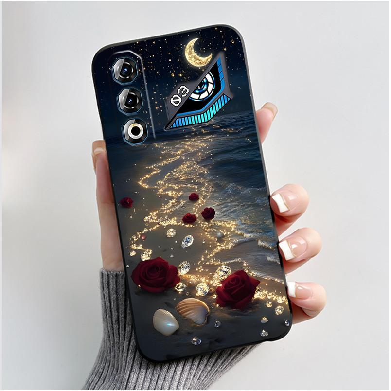 Für ZTE Nubia Neo 3 GT 5G Z2465N Hülle Süßes Kaninchen Schwarz Weiches TPU Silikon Stoßfeste Rückabdeckung Für ZTE Nubia NEO3 GT 5G Hülle