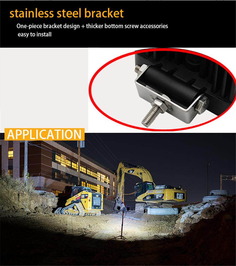 4.5 Inch 120W LED Work Driving Light Angle Eyes Flood Beam Lamp For Pickup SUV