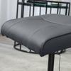 Massage Chair with Footstool, Ergonomic Chair with 10 Vibration Points, Faux Leather, 76 X 81 X 105 Cm, Dark Grey