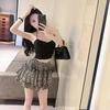 Leopard Print High Waist Mini Skirt With Pleated Design For Summer Fashion