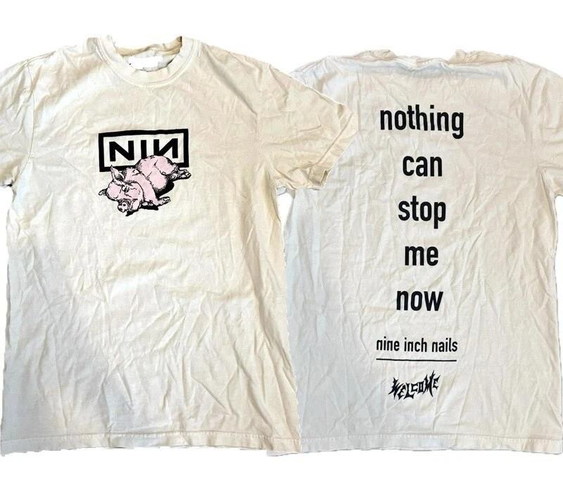 

Vintage Nine Inch Nails band 2 side Nothing Can Stop Me Now 90s T shirt Reprint Unisex T-Shirt XXL