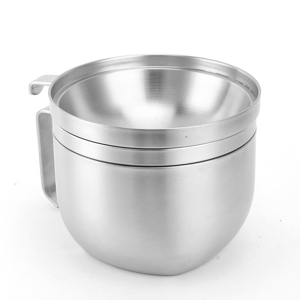 Noodle Bowl Double Layer Stainless Steel Household Soup Bowl Tableware with Cover for Home