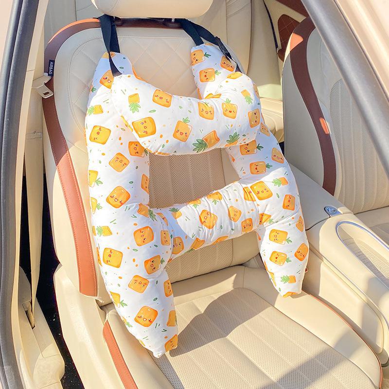Children's Cartoon Car Pillow - Comfortable Sleep Aid, Universal Car Supply