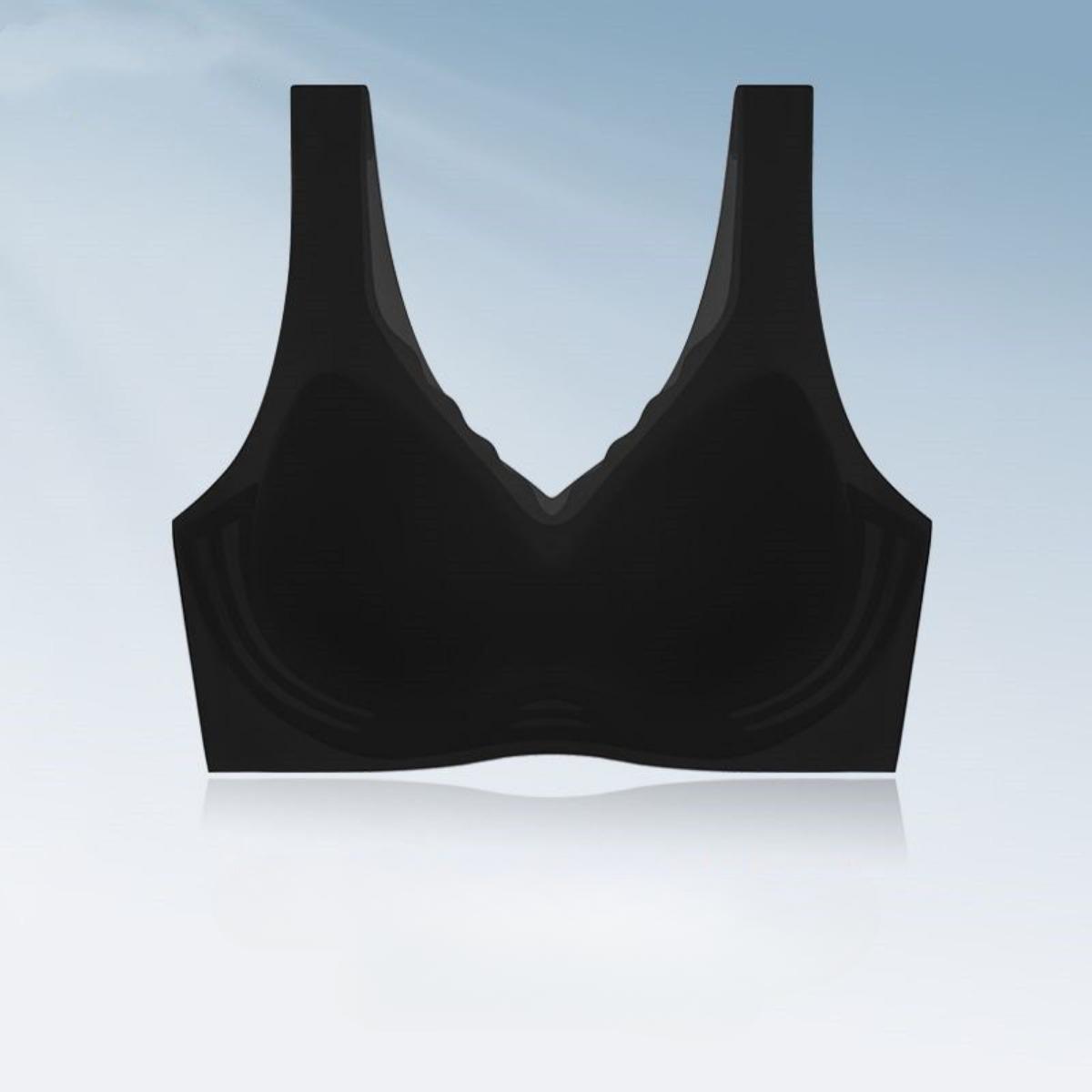 

Женское нижнее белье бюстгальтер на косточках, жилетного типа, с высокой эластичностью и дышащей тканью, летний тонкий дизайн, необходимый прохладный бежевый M чёрный