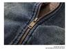 Men's Retro Maillard Lambswool-Lined Winter Denim Workwear Jacket