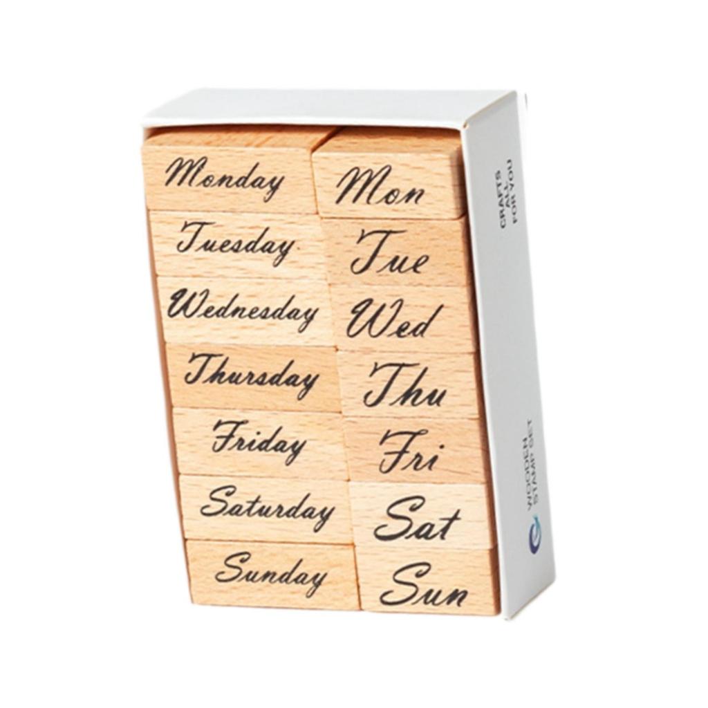 1 Box Decorative Wooden Stamps, Lightweight Wooden Rubber Stamps for Decorating,