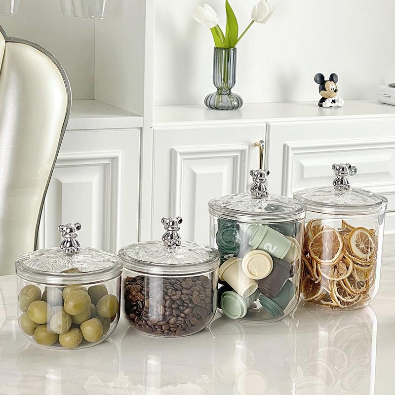 Premium Coffee Bean Storage Jar: Transparent, Food-Grade, Moisture-Proof Container for Snacks, Dried Fruits, and Sunflower Seeds
