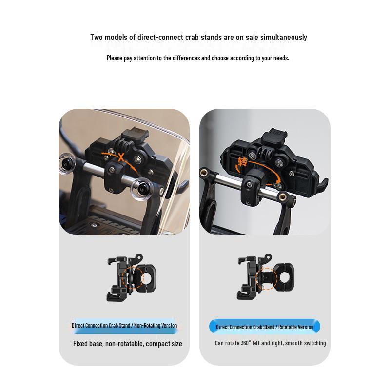 Five-Piece Direct-Connect Shock-Absorbing Mobile Phone Bracket for Motorcycle & Electric Vehicle Handlebars