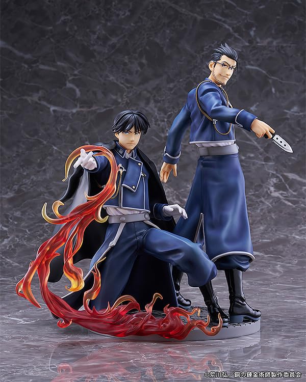 anime figure Mustang Mars plastic painted finished figure "Fullmetal Alchemist" "Roy & Hughes"