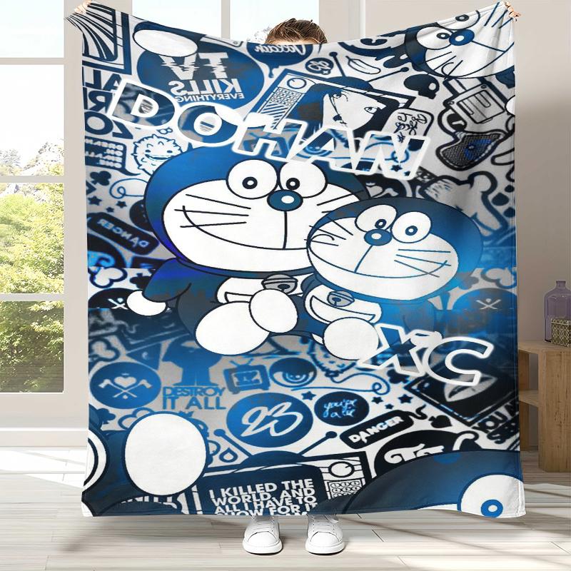 

Dream Doraemon Cartoon Flannel Blanket,Ultra Soft Warm Plush Throw for Home Bedroom Bed Sofa Cover Office picnic gift kids 75x90cm