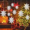6pcs/Set 3D Artificial Snowflakes Garland Winter Frozen Party Decoration Christmas Snowflake Ornaments Winter Wonderland Party
