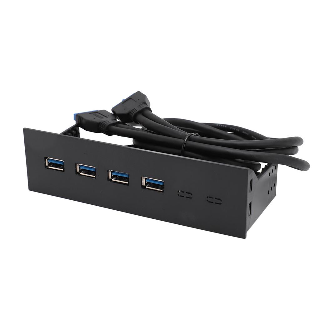 USB 3.0 Front Panel Hub 5.25in 4 Ports 5Gbps Stable Plug and Play Optical Drive Front Panel for Desktop Motherboard