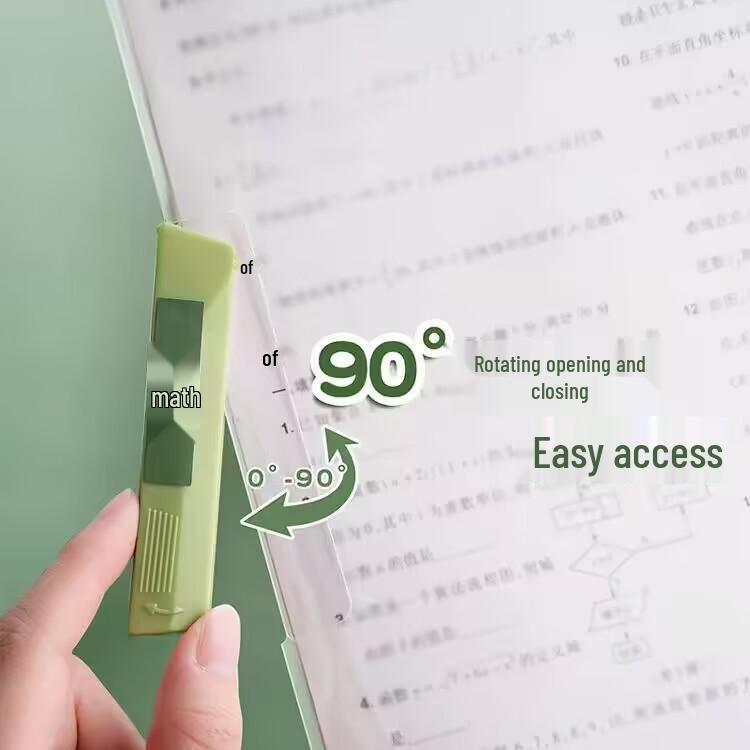 A4 Drehbarer Seitenöffnung-Schiebeklemmenordner für Studenten