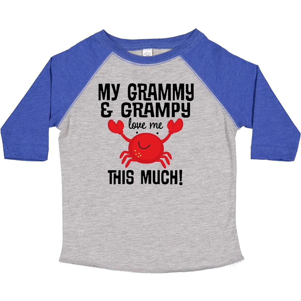 Inktastic My Grammy And Grampy Love Me Outfit Toddler kids boys T-Shirt Grandson Boy Girl 100