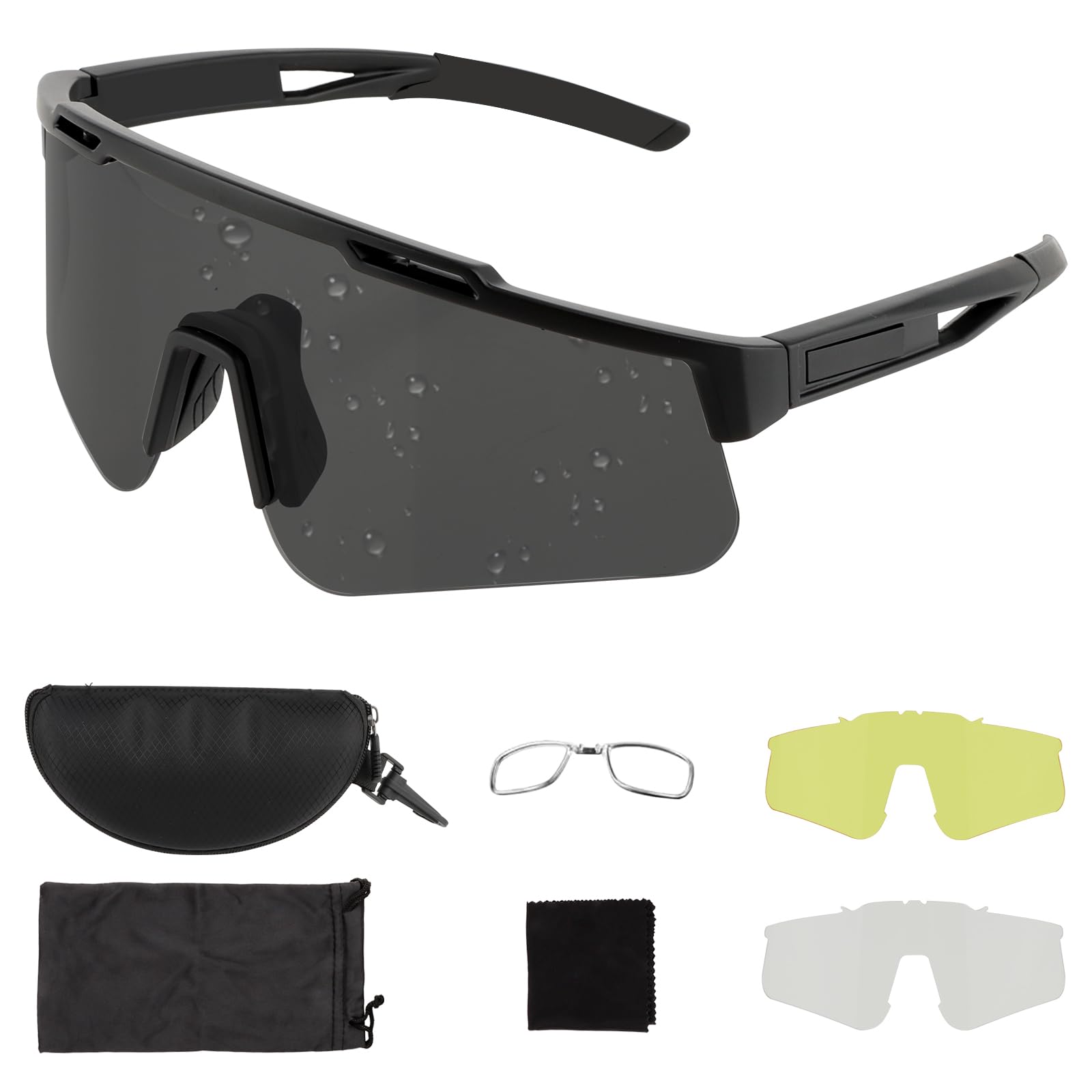 

Тактические стрелковые очки FOCUHUNTER с 3 сменными внутренними линзами UV400 в жестком футляре и оправой черного цвета, ударопрочные солнцезащитные очки, очки, линзы, оправа,