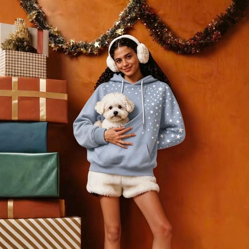 Pet Pocket Hoodie Sweatshirt Unisex Pullover Streetwear