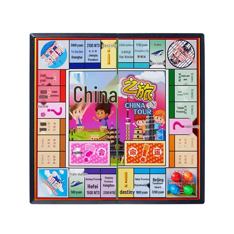 Magnetic Foldable 'Journey To China' Travel Board Game