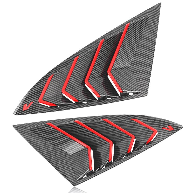 DinCh 2pcs Rear Triangular Window Decorative Shutters Louvers Spoiler Panel For Changan UNIV UNI-V -2026