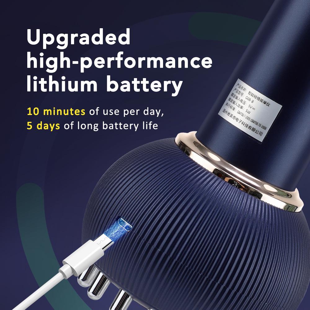 Smart EMS Meridian Vibration Brush - Full Body Electric Cupping & Hot Compress Device