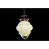 Suspension - Design Arabe - Verre et Métal - Blanc - 25W - 23x23x33cm
