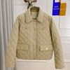 Fashionable Women's Short Cotton-Padded Jacket with Light and Thin Quilted Design for Winter