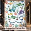 Ocean Mermaid (126) Theme Custom Tapestry Personalized Custom Name Text Wall Hanging Tapestry Home Decor Background Cloth