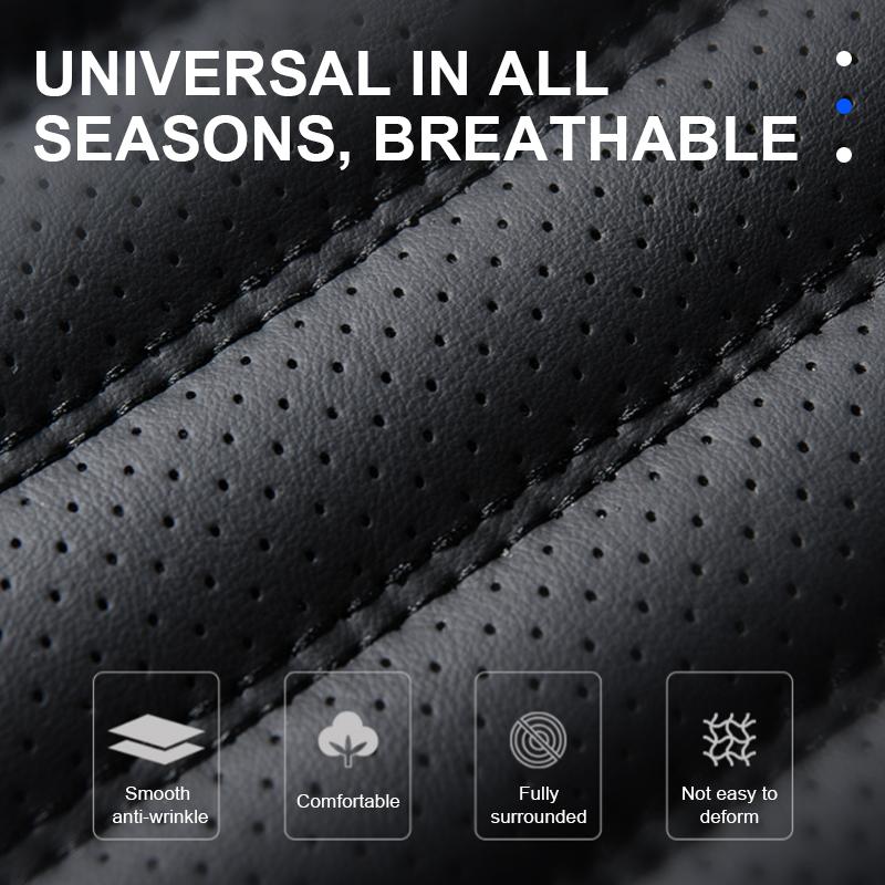 SEAMETAL Front Car Seat Cover PU Leather Seat Cushion Automobiles Seat Protector for Four Seasons