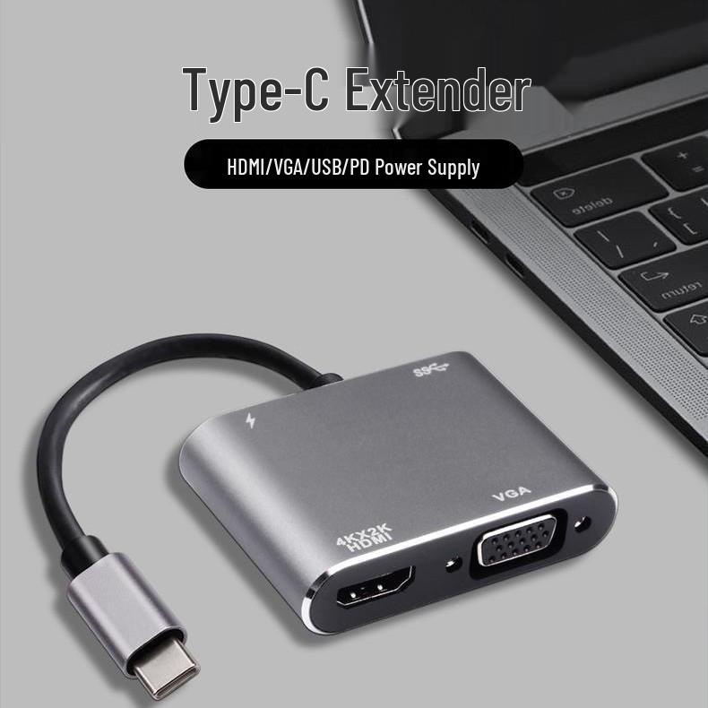 USB-C To HDMI/VGA Adapter for Phone To Monitor/TV/Projector Screen Mirroring