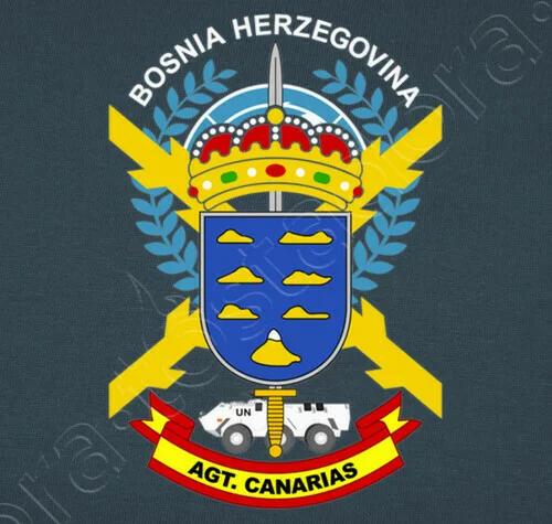 Bosnien Herzegowina Agt Kanaren UN Spanische Armee T-Shirt 100% Baumwolle Rundhals Sommer Kurzarm Freizeit Herren T-Shirt Größe S3XL
