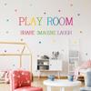 Play Room Colorful Lettering Wall Stickers, Inspirational Quote Decals for Kids Playroom, Nursery and Home Wall Decor