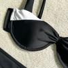 Europäisch Amerikanische Mode Sexy Dreiteiliger Einfarbiger Gesplitteter Bikini Damen Bademode