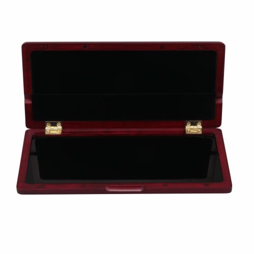Yibuy Mahogany Wooden Reed Case for Clarinets, Easy Opening, Secure Closure, Holds 10 Clarinets