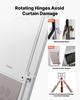 Dog Door for Sliding Glass Door, 2311-2439 mm Adjustable Height, Aluminum Alloy Frame with Metal Rotating Hinges, Lock Design, 209.6 x 311.2 mm Flap,