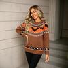 Women's Halloween Neck Pullover Sweater