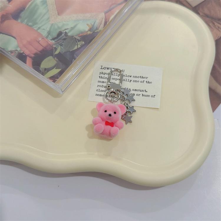 Κορεάτικο Χαριτωμένο Μπρελόκ Αρκούδα και Αστέρια με Κρεμαστό Θήκης Ακουστικών