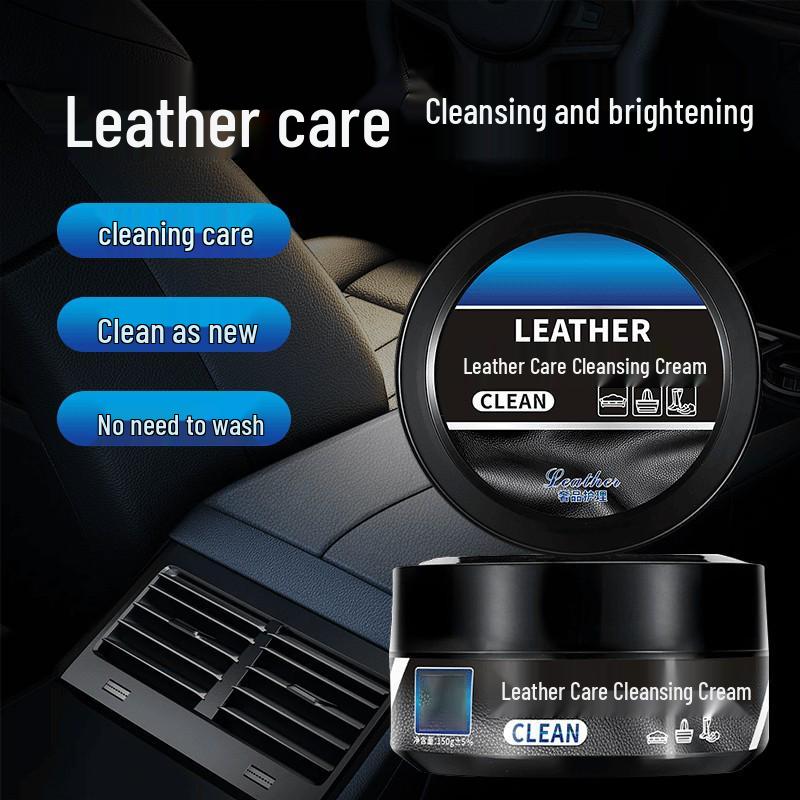 Genuine Leather Seat Care Cream - Powerful Stain Removal & Multifunctional Interior Cleaning and Maintenance Oil