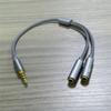 Audio Cable Headphone Jack 3.5mm Male AUX Cable Y Splitter Cable Cable Converter 1 Male to 2 Female