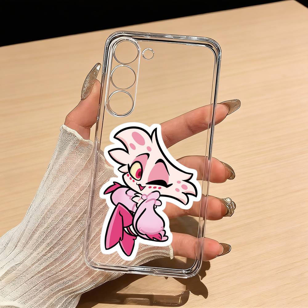 Чехол для телефона Angel Dust H-Hazbin H-Hotel для Samsung S25,S24,S21,S22,S23,S30,Ultra,S20,Plus,Fe,Lite Прозрачный чехол Samsung S10plus