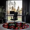 Halloween horror Printed Round Rug Carpet Chair Rug Area Rug Entryway Doormats,for Office Chair Living Room Bedroom Kitchen Room.